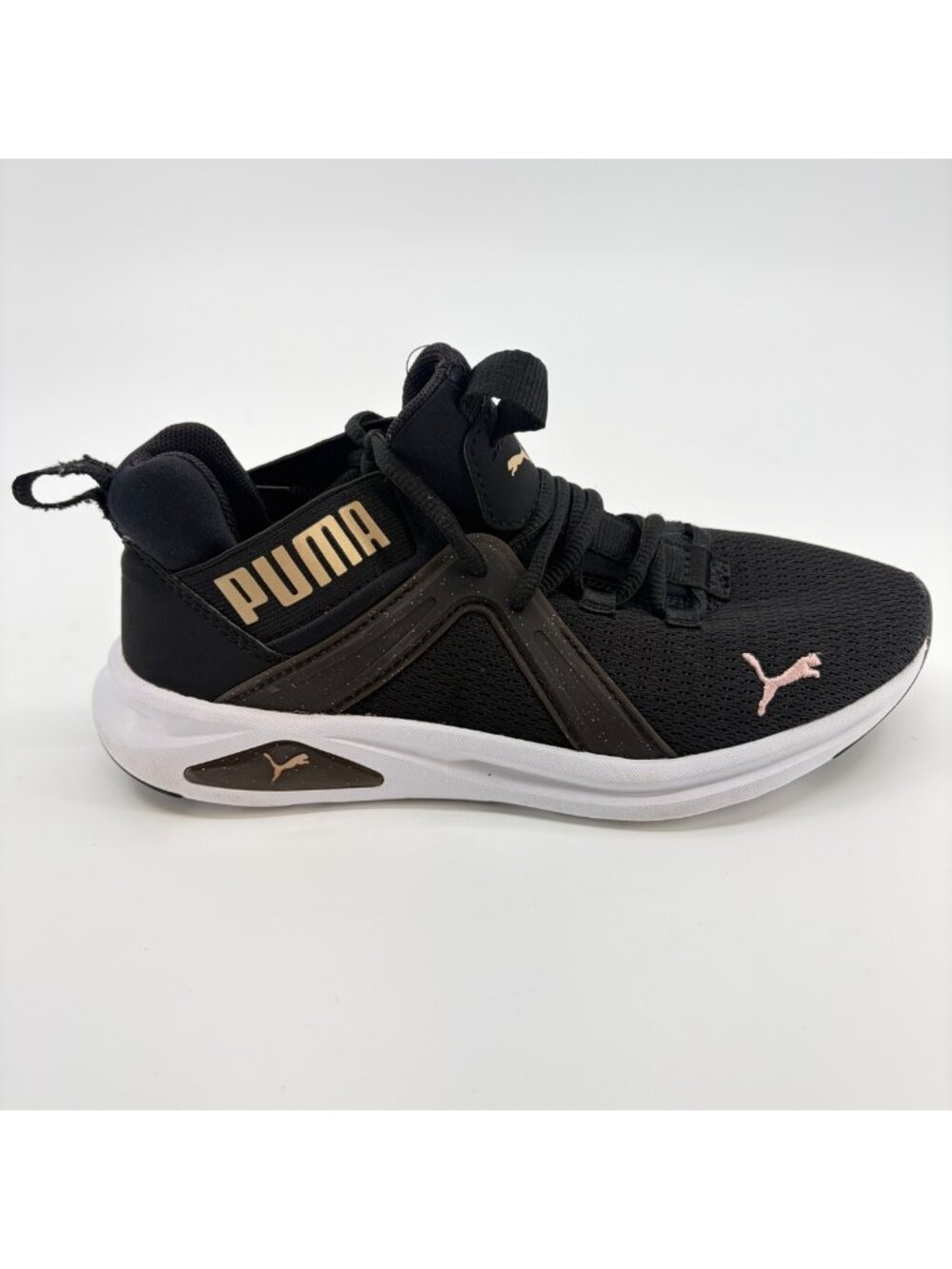 Puma Enzo 2 Speckled Womens Size 7.5 Black White Athletic Running Shoes Sneakers